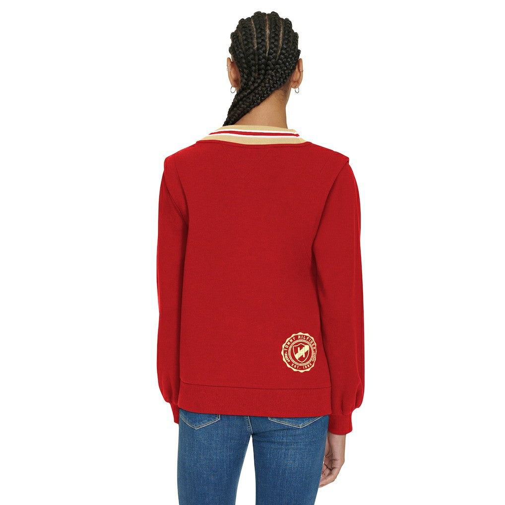 NFL San Francisco 49ers Tommy Hilfiger Women's Alice V-Neck Pullover Sweatshirt