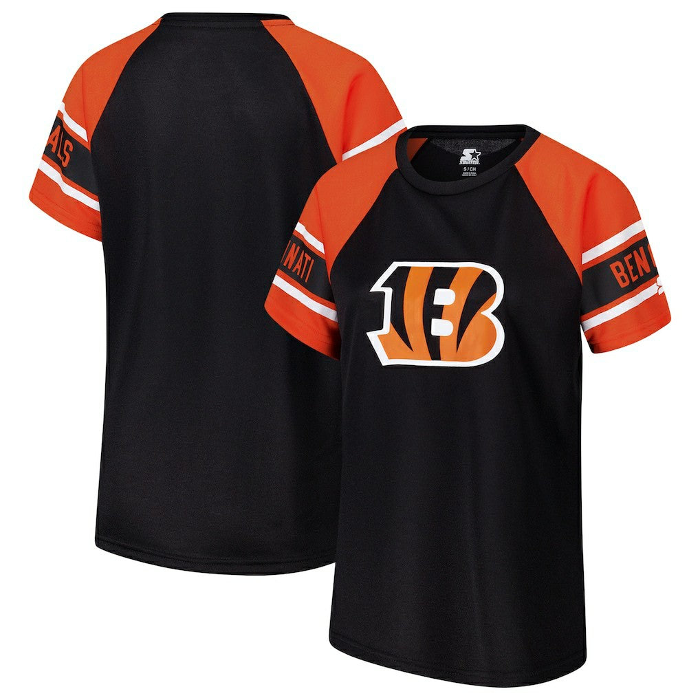NFL Cincinnati Bengals Starter Women's 1st Rounder Color Block Raglan Top