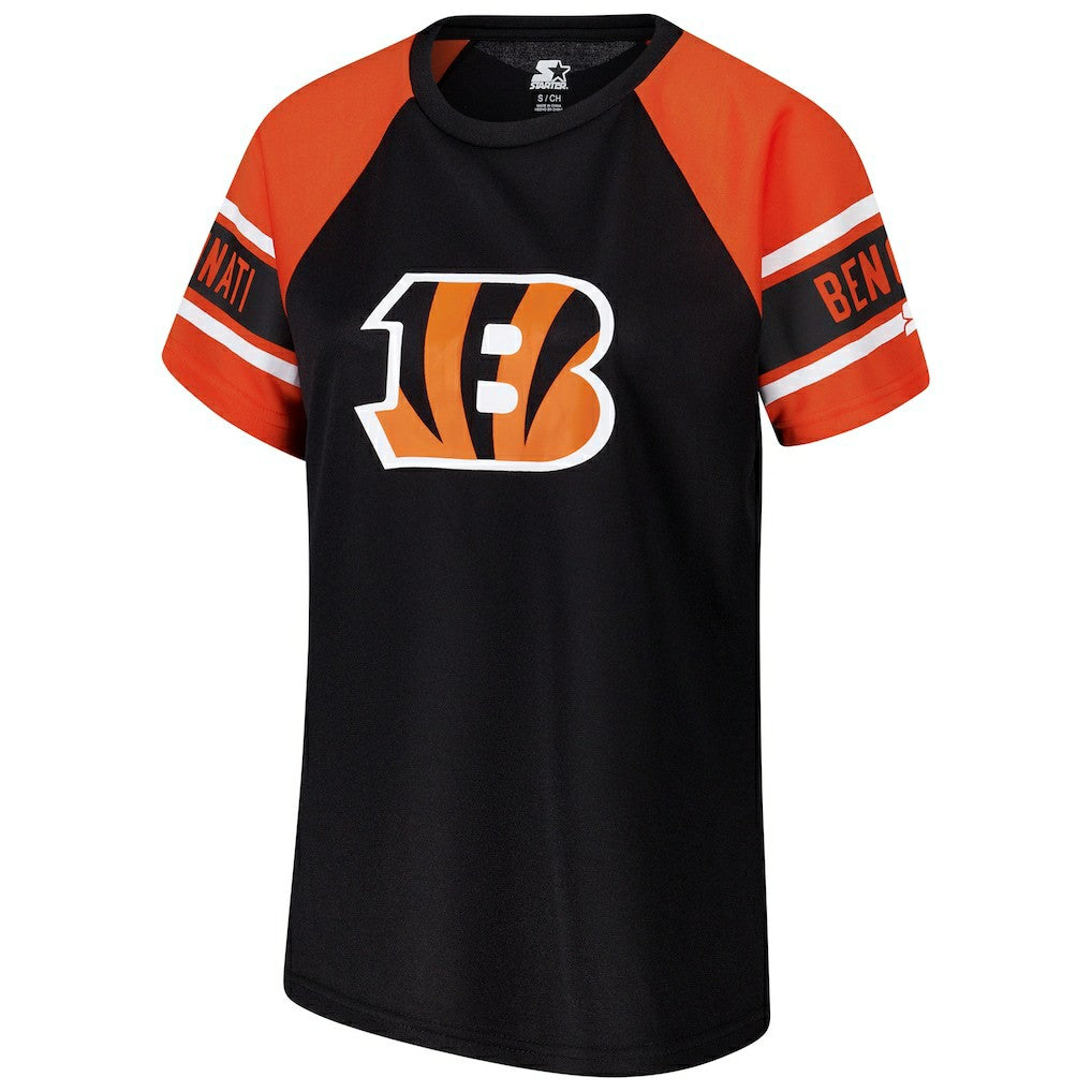 NFL Cincinnati Bengals Starter Women's 1st Rounder Color Block Raglan Top