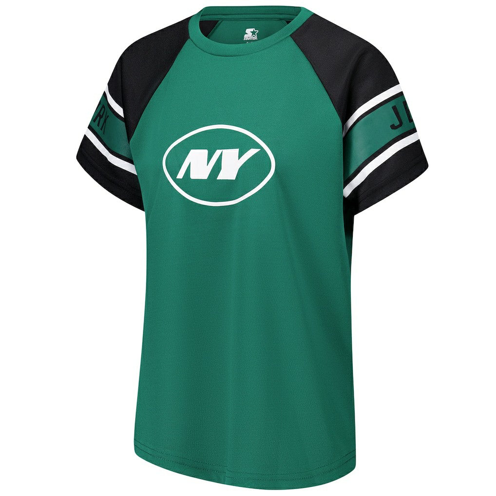 NFL New York Jets Starter Women's 1st Rounder Color Block Raglan Top