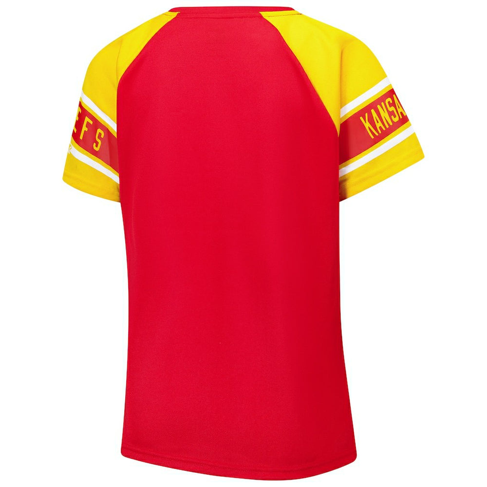 NFL Kansas City Chiefs Starter Women's 1st Rounder Color Block Raglan Top