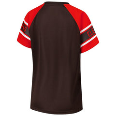 NFL Cleveland Browns Starter Women's 1st Rounder Color Block Raglan Top