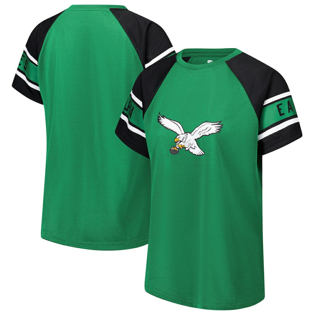 NFL Philadelphia Eagles Starter Women's 1st Rounder Color Block Raglan Top