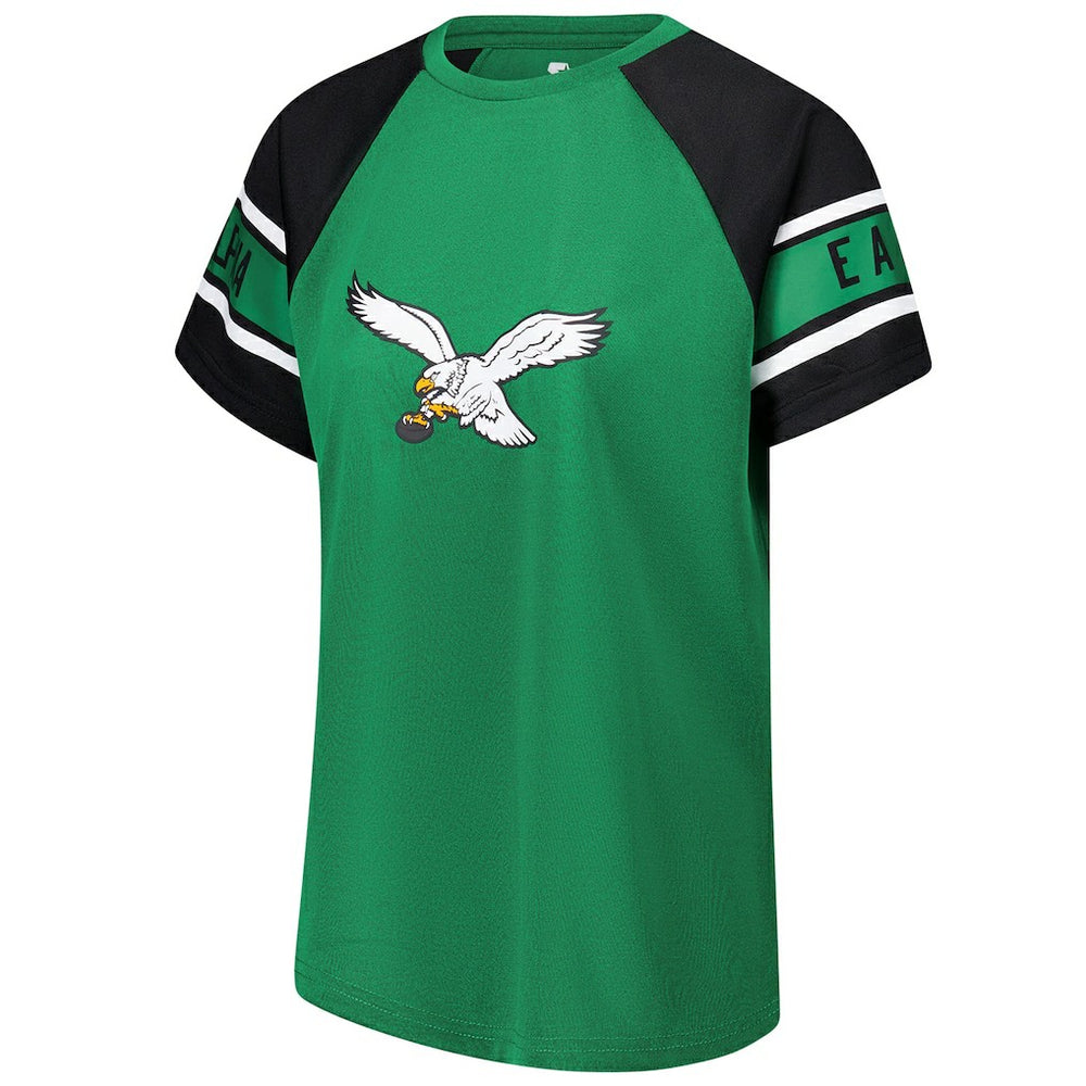 NFL Philadelphia Eagles Starter Women's 1st Rounder Color Block Raglan Top