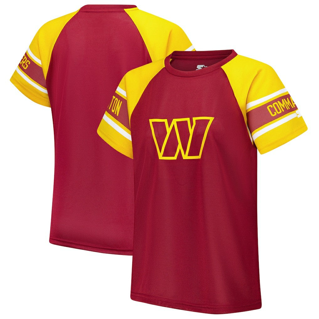 NFL Washington Commanders Starter Women's 1st Rounder Color Block Raglan Top