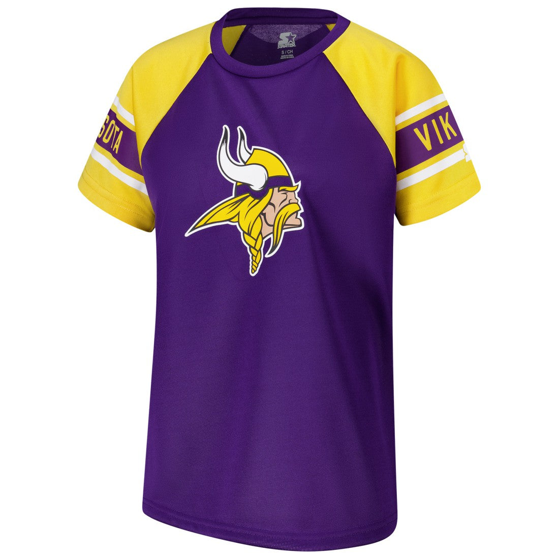 NFL Minnesota Vikings Starter Women's 1st Rounder Color Block Raglan Top