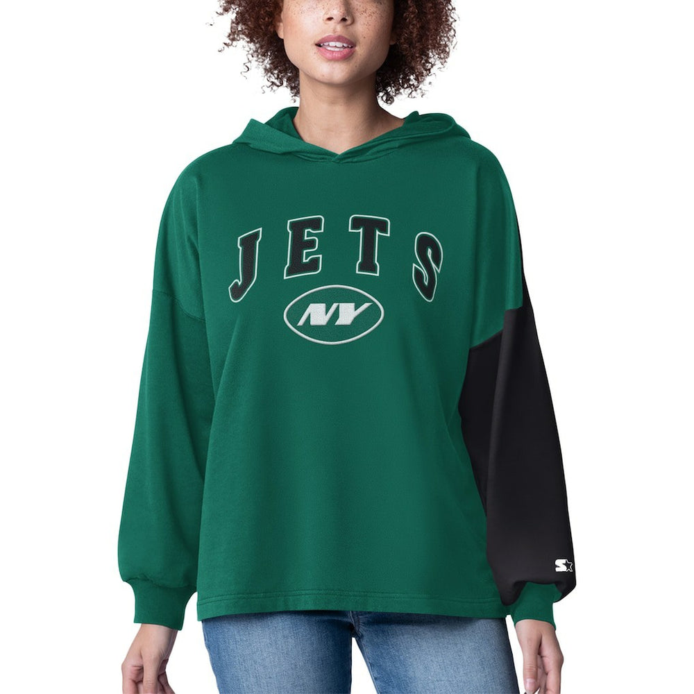 NFL New York Jets Starter Women's Power Move Long Sleeve Pullover Hoodie