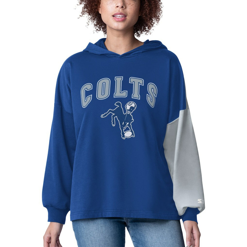 NFL Indianapolis Colts Starter Women's Power Move Long Sleeve Pullover Hoodie
