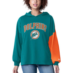 NFL Miami Dolphins Starter Women's Power Move Long Sleeve Pullover Hoodie