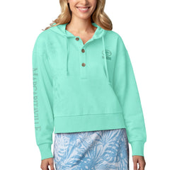 NFL Green Bay Packers Margaritaville Women's Island Dream Solid Pullover Hoodie