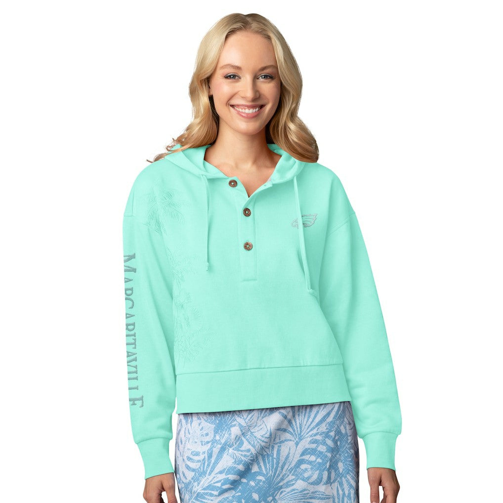 NFL Philadelphia Eagles Margaritaville Women's Island Dream Solid Pullover Hoodie