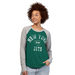 NFL New York Jets G-III 4Her by Carl Banks Women's Waffle Knit Raglan Long Sleeve T-Shirt