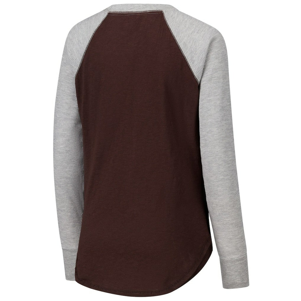 NFL Cleveland Browns G-III 4Her by Carl Banks Women's Waffle Knit Raglan Long Sleeve T-Shirt