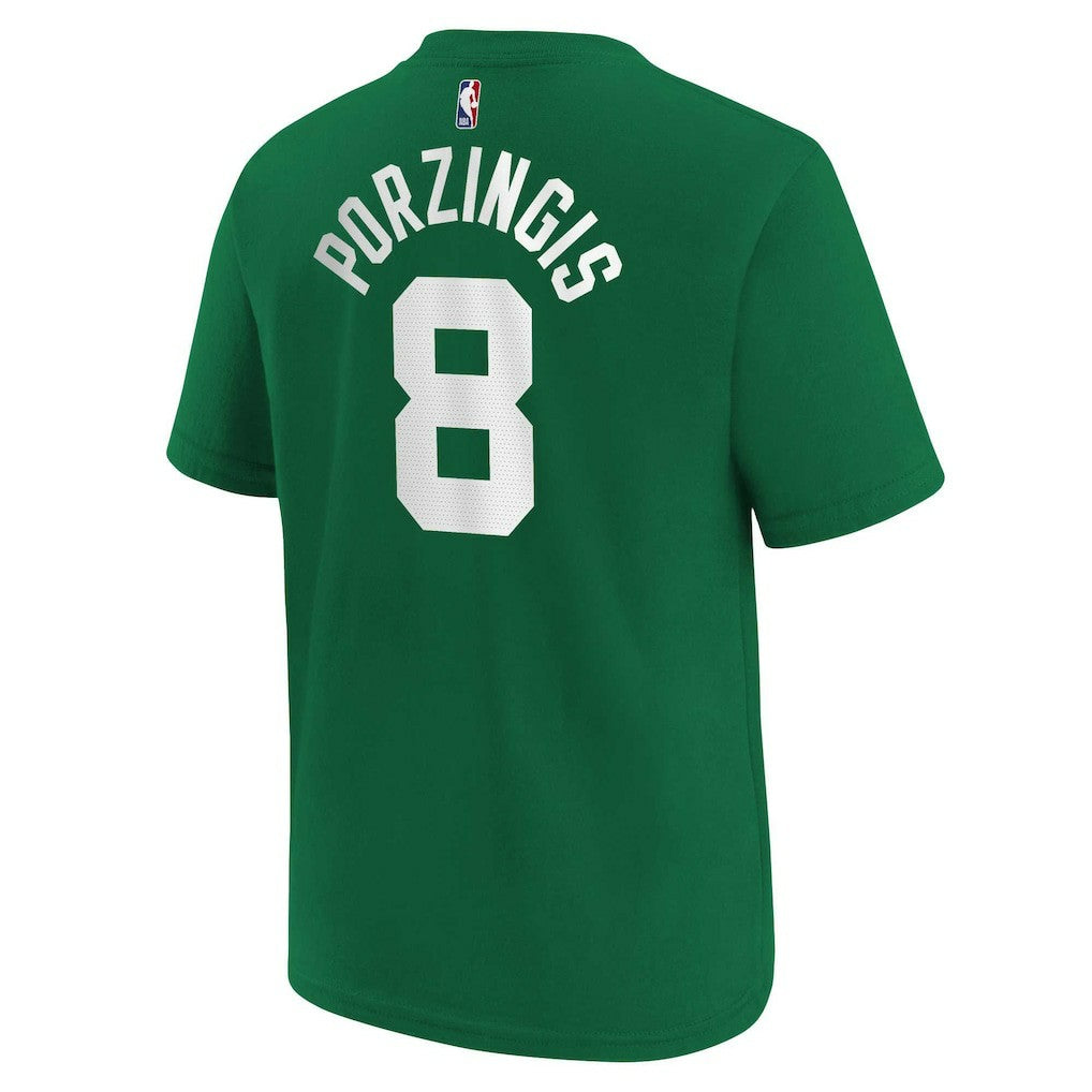 Kristaps Porzingis Boston Celtics Youth Icon Name & Number T-Shirt - Kelly Green | Nike shop