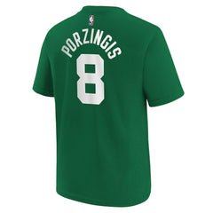 Kristaps Porzingis Boston Celtics Youth Icon Name & Number T-Shirt - Kelly Green | Nike shop