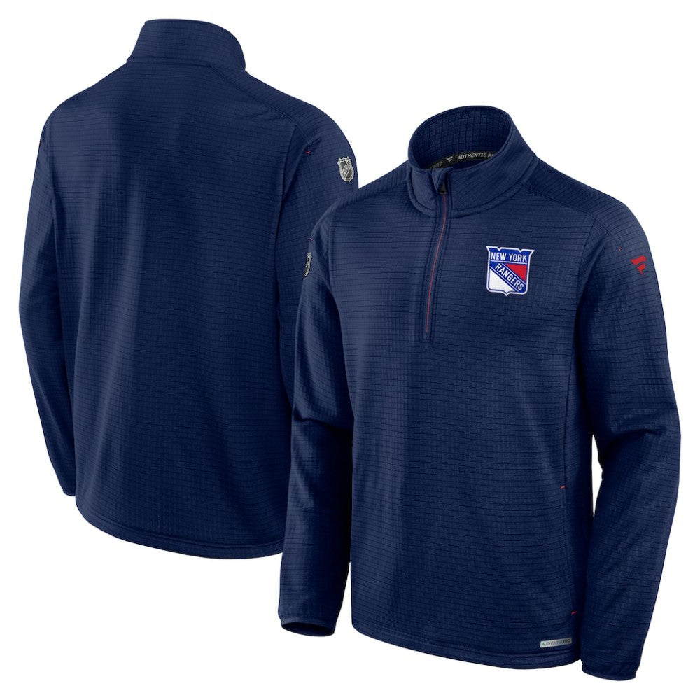 New York Rangers Fanatics Big & Tall Authentic Pro Quarter-Zip Top