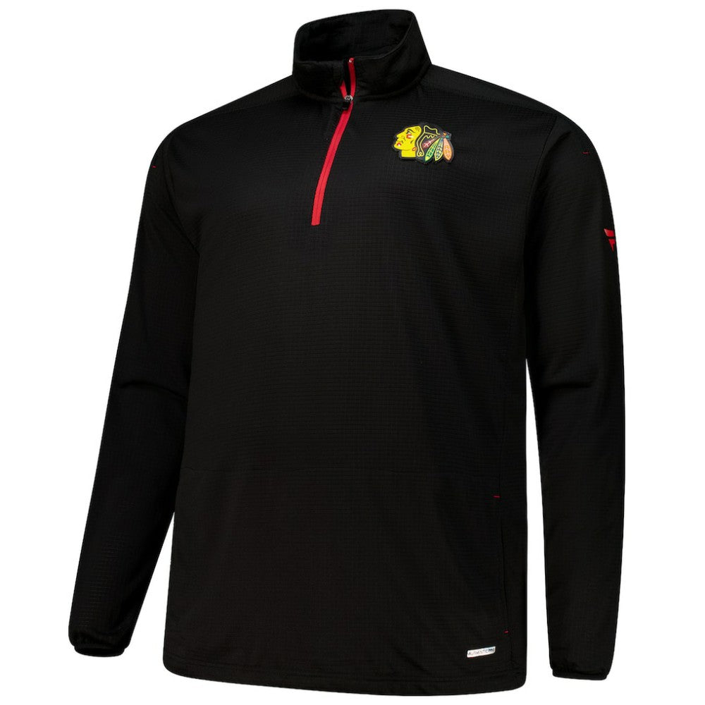Chicago Blackhawks Fanatics Big & Tall Authentic Pro Quarter-Zip Top