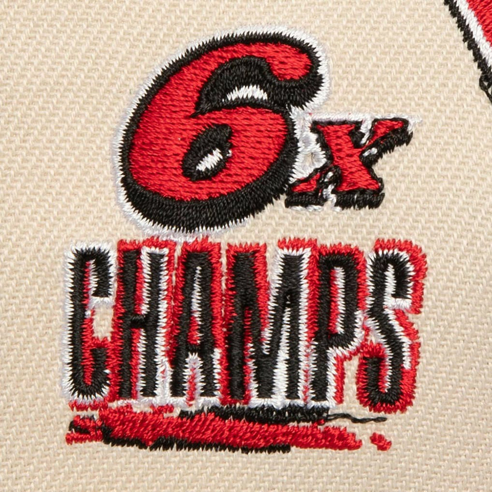 Chicago Bulls 6x NBA Champions Soul Legacy Defined Snapback Hat - Cream/Red | Mitchell & Ness discount