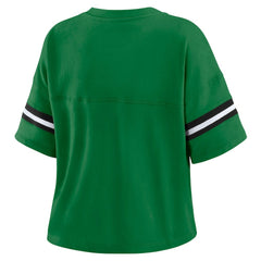 NFL New York Jets WEAR by Erin Andrews Women's Color Block Boxy V-Neck T-Shirt