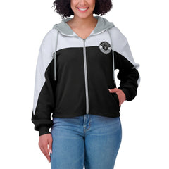 NFL Las Vegas Raiders WEAR by Erin Andrews Women's Plus Size Color Block Full-Zip Hoodie