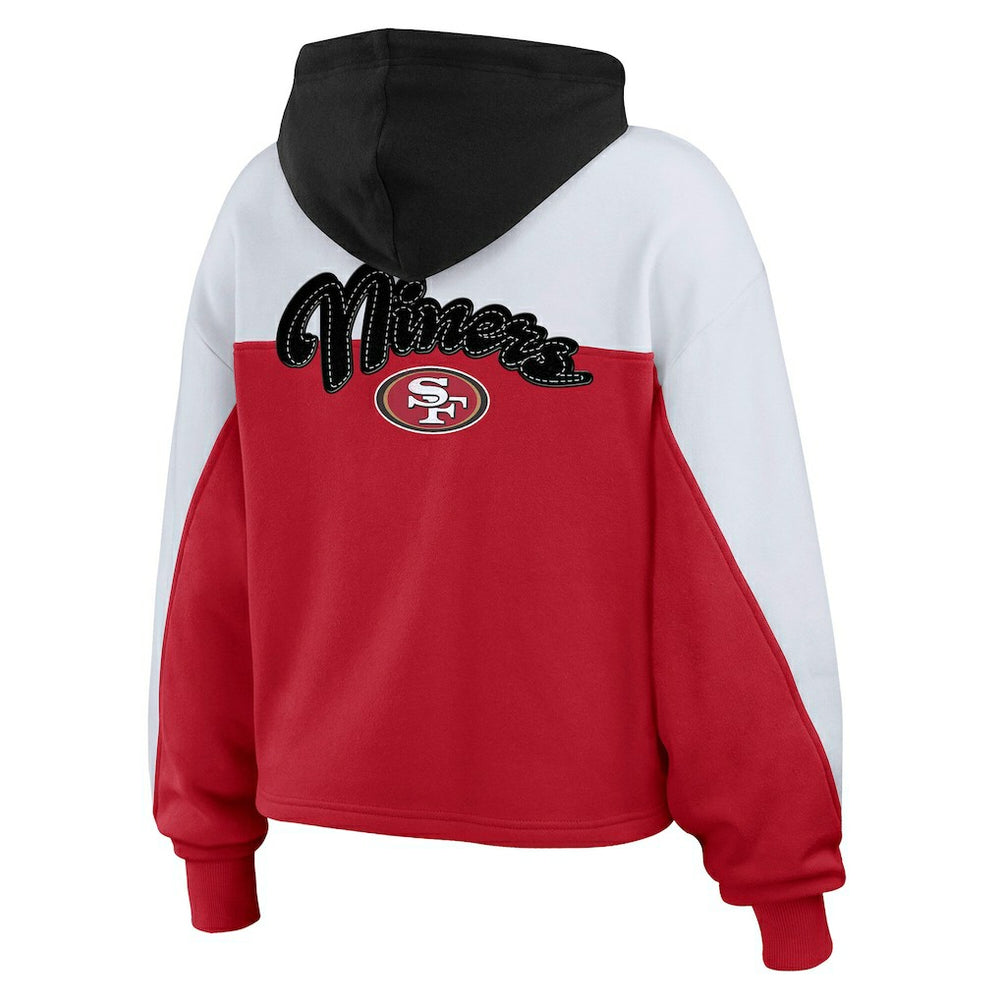 NFL San Francisco 49ers WEAR by Erin Andrews Women's Plus Size Color Block Full-Zip Hoodie