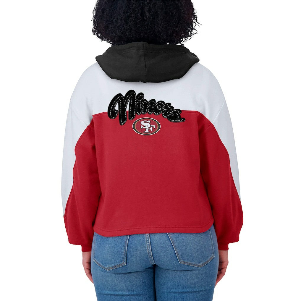 NFL San Francisco 49ers WEAR by Erin Andrews Women's Plus Size Color Block Full-Zip Hoodie