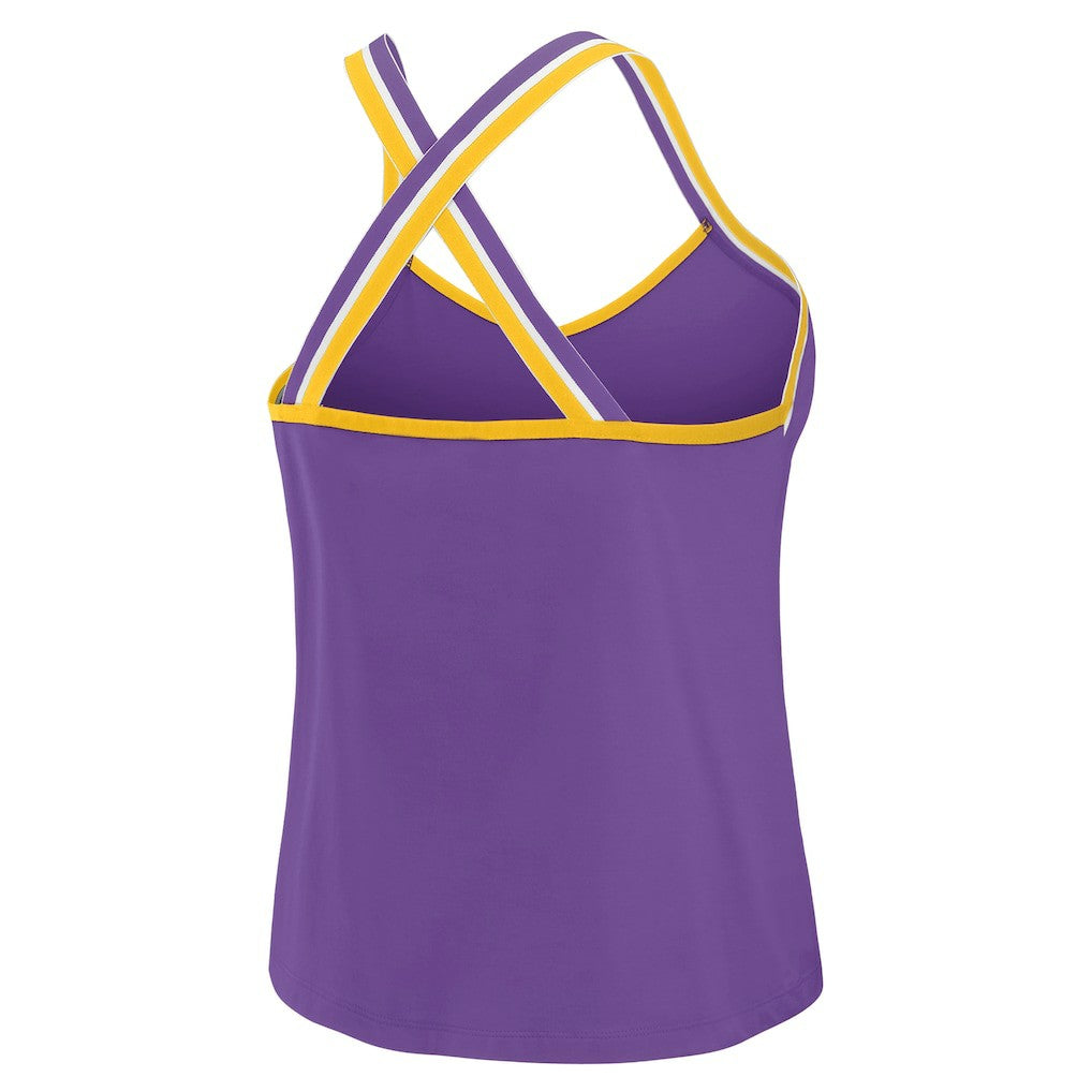 NFL Minnesota Vikings WEAR by Erin Andrews Women's Cross Strap Tri-Blend Tank Top