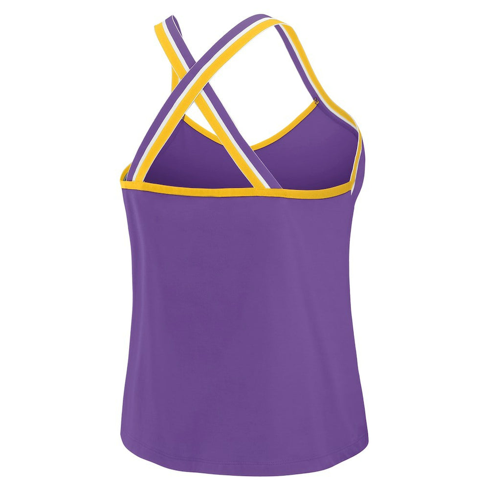 NFL Minnesota Vikings WEAR by Erin Andrews Women's Cross Strap Tri-Blend Tank Top