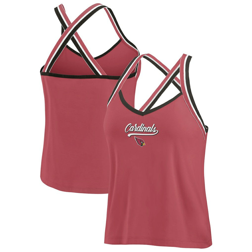 NFL Arizona Cardinals WEAR by Erin Andrews Women's Cross Strap Tri-Blend Tank Top
