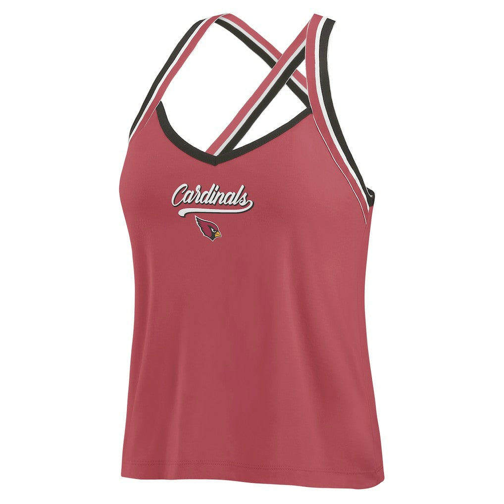 NFL Arizona Cardinals WEAR by Erin Andrews Women's Cross Strap Tri-Blend Tank Top