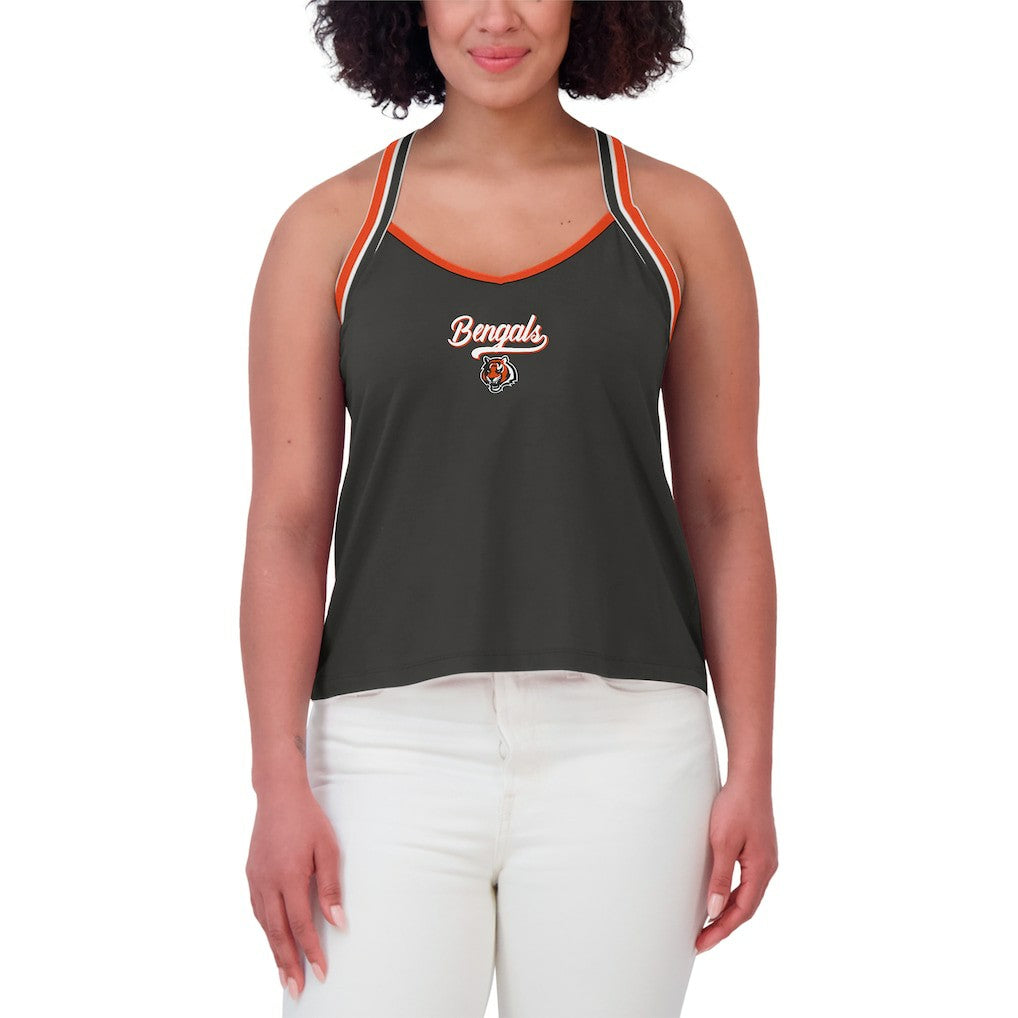 NFL Cincinnati Bengals WEAR by Erin Andrews Women's Cross Strap Tri-Blend Tank Top