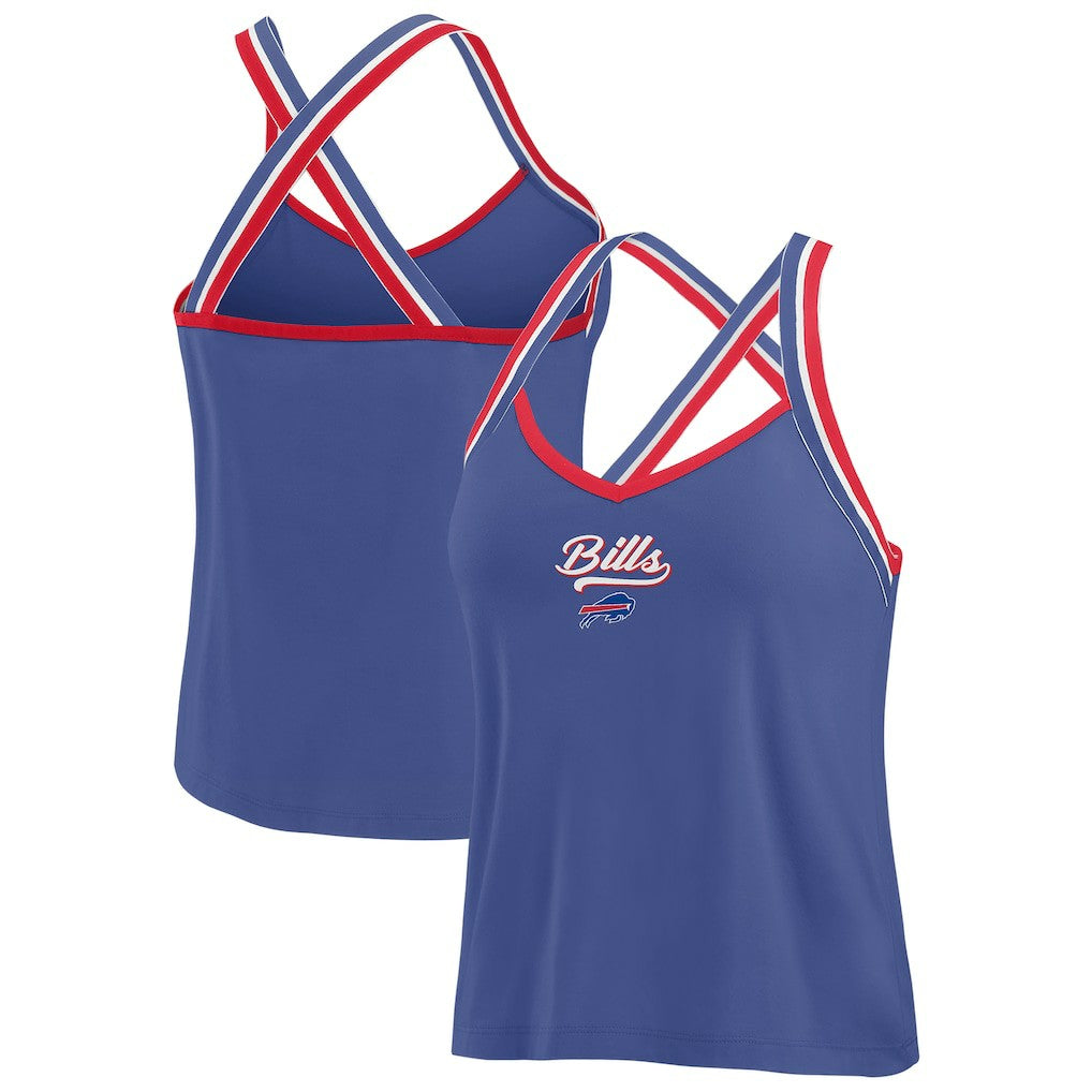 NFL Buffalo Bills WEAR by Erin Andrews Women's Cross Strap Tri-Blend Tank Top