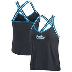 NFL Carolina Panthers WEAR by Erin Andrews Women's Cross Strap Tri-Blend Tank Top