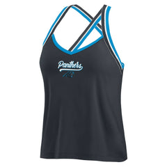NFL Carolina Panthers WEAR by Erin Andrews Women's Cross Strap Tri-Blend Tank Top