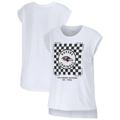 NFL Baltimore Ravens WEAR by Erin Andrews Women's Checker Muscle Tank Top
