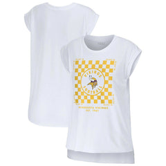 NFL Minnesota Vikings WEAR by Erin Andrews Women's Checker Muscle Tank Top