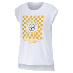 NFL Pittsburgh Steelers WEAR by Erin Andrews Women's Checker Muscle Tank Top