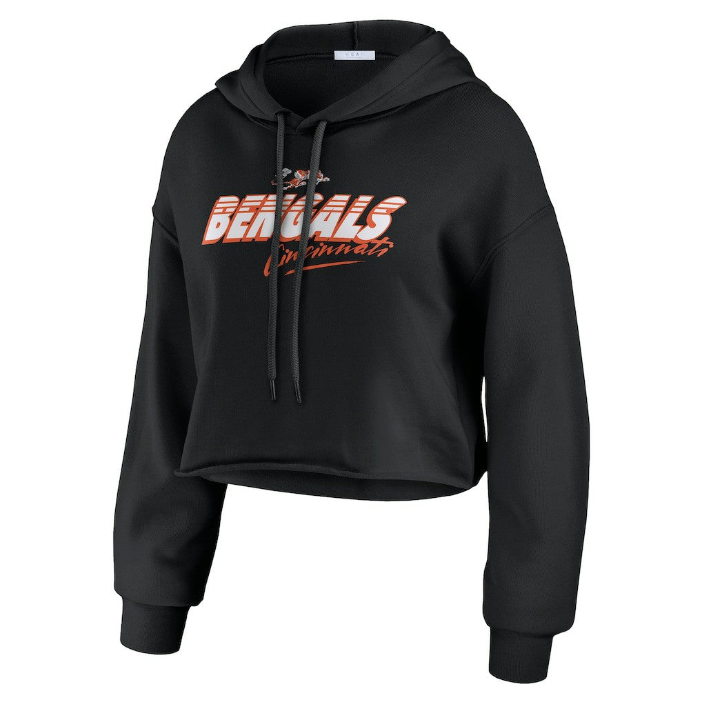 NFL Cincinnati Bengals WEAR by Erin Andrews Women's Prime Cropped Pullover Hoodie