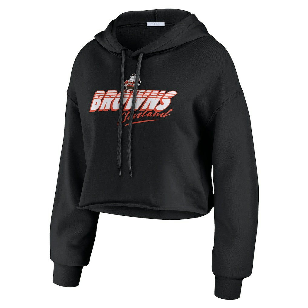 NFL Cleveland Browns WEAR by Erin Andrews Women's Prime Cropped Pullover Hoodie