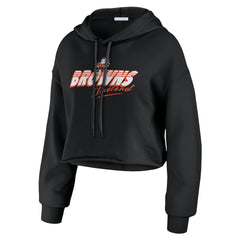NFL Cleveland Browns WEAR by Erin Andrews Women's Prime Cropped Pullover Hoodie