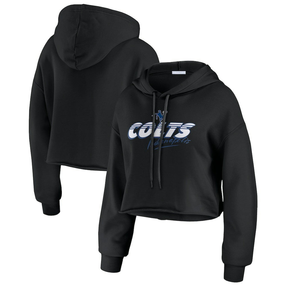 NFL Indianapolis Colts WEAR by Erin Andrews Women's Prime Cropped Pullover Hoodie