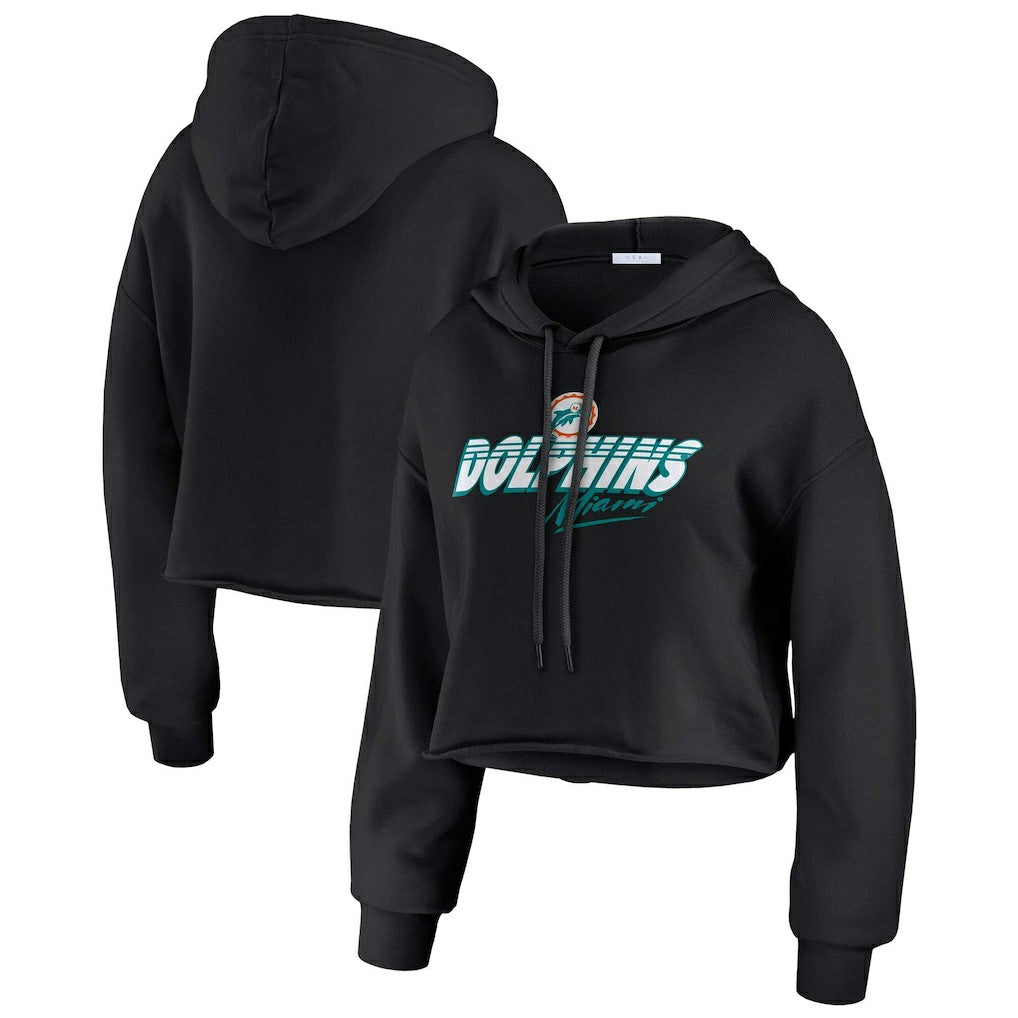 NFL Miami Dolphins WEAR by Erin Andrews Women's Prime Cropped Pullover Hoodie