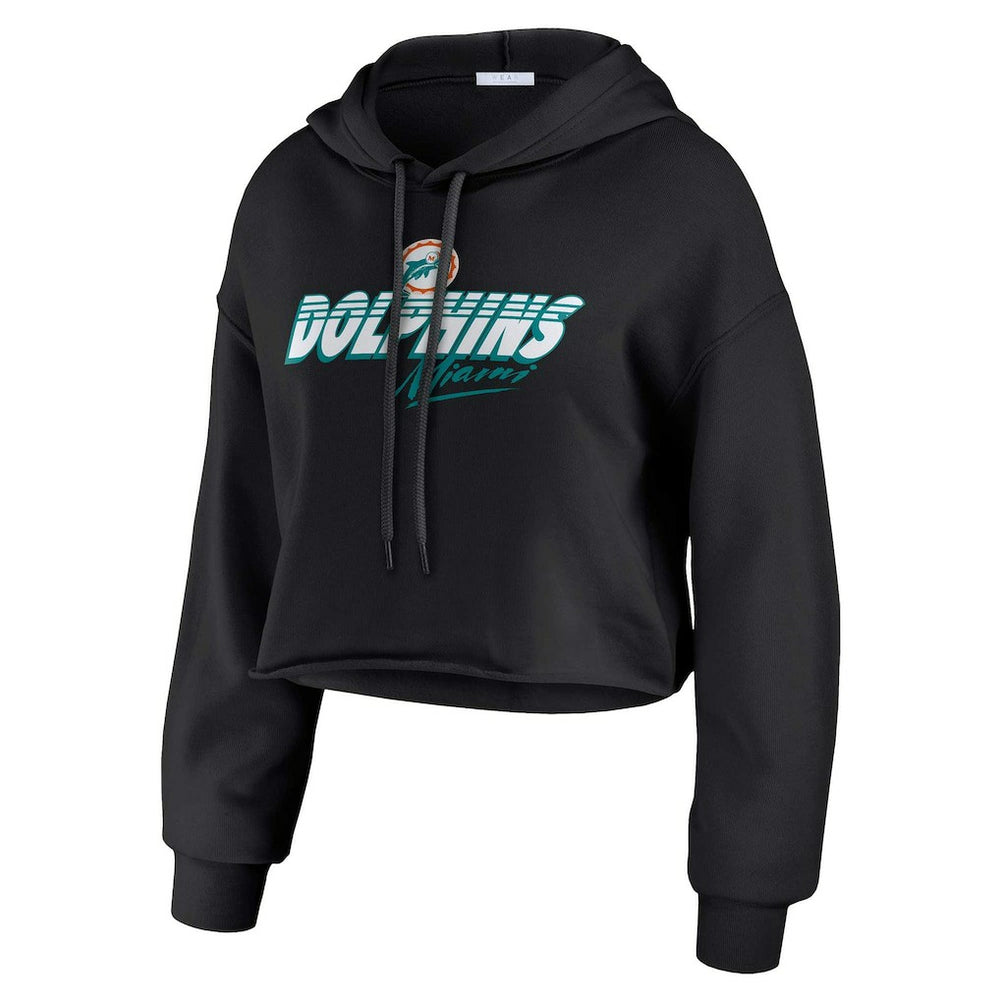 NFL Miami Dolphins WEAR by Erin Andrews Women's Prime Cropped Pullover Hoodie