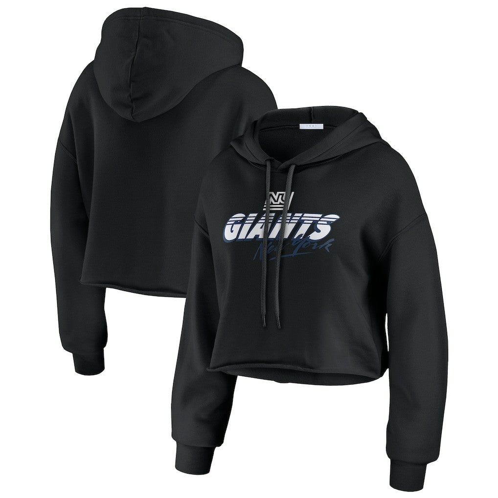 NFL New York Giants WEAR by Erin Andrews Women's Prime Cropped Pullover Hoodie