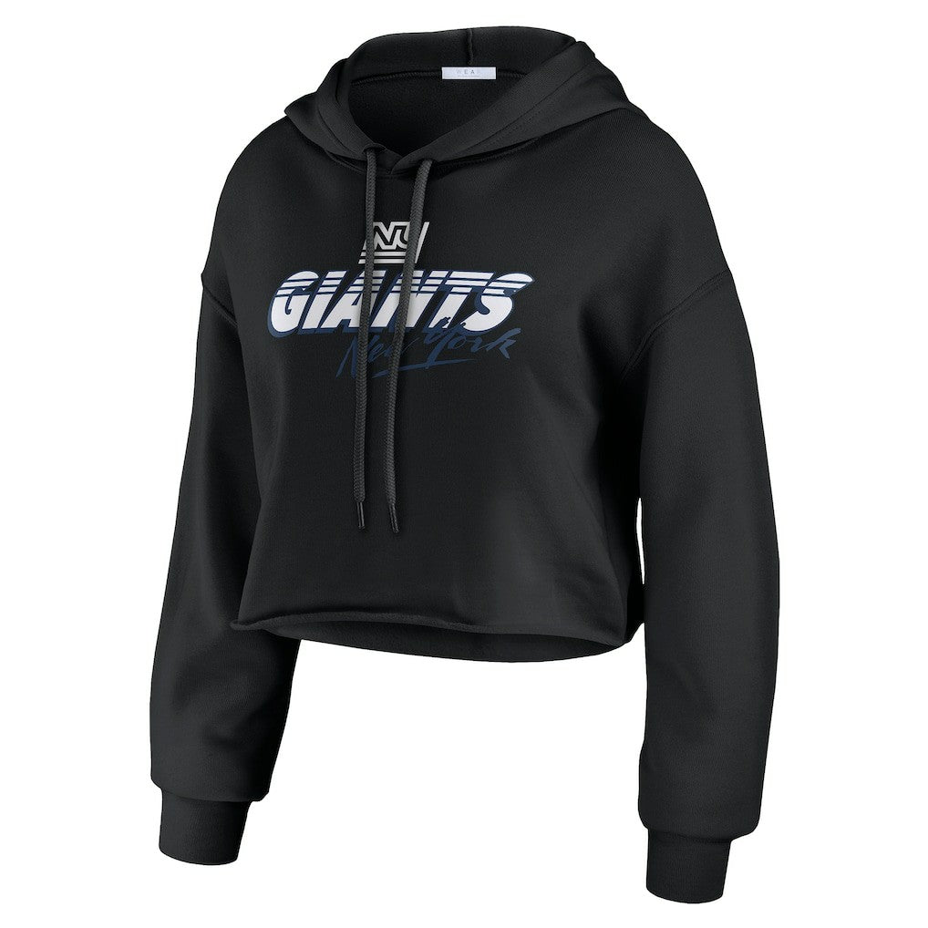 NFL New York Giants WEAR by Erin Andrews Women's Prime Cropped Pullover Hoodie