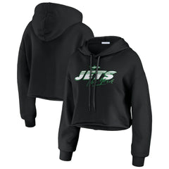 NFL New York Jets WEAR by Erin Andrews Women's Prime Cropped Pullover Hoodie
