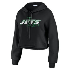 NFL New York Jets WEAR by Erin Andrews Women's Prime Cropped Pullover Hoodie