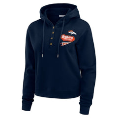 NFL Denver Broncos WEAR by Erin Andrews Women's Waffle-Knit Pullover Hoodie