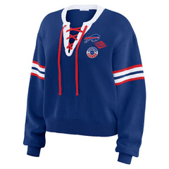 NFL Buffalo Bills WEAR by Erin Andrews Women's Lace-Up Sweater