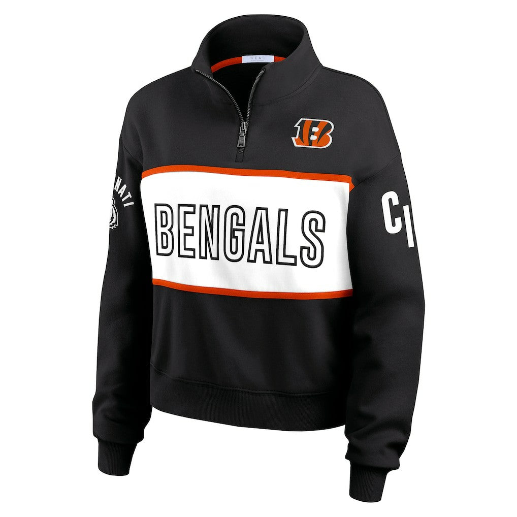 NFL Cincinnati Bengals WEAR by Erin Andrews Women's Quarter-Zip Jacket